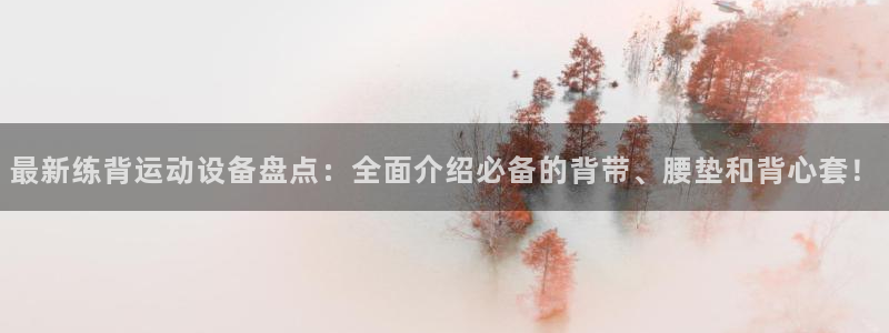 三亿体育官方正版app官网：最新练背运动设备盘点：全